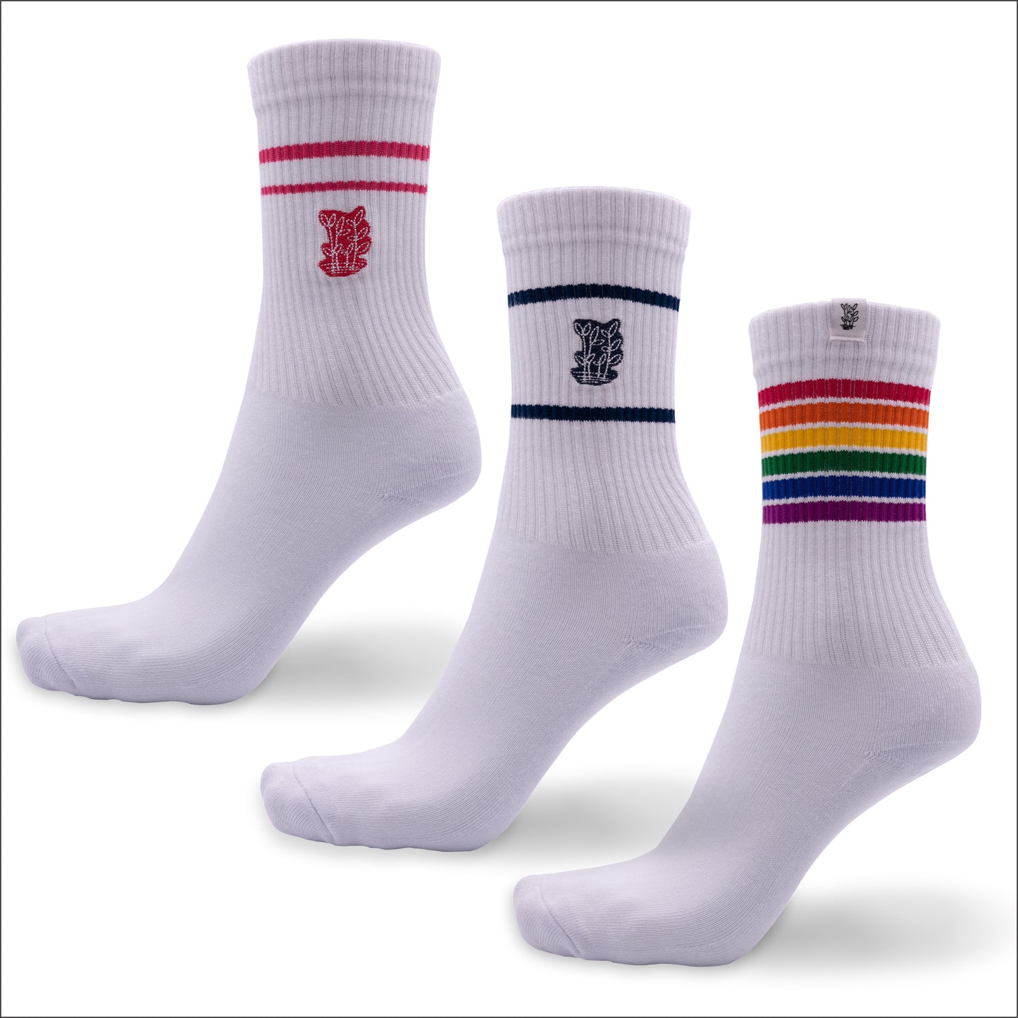 Tennissocken aus Bambus, 3er-Set, von grashalm