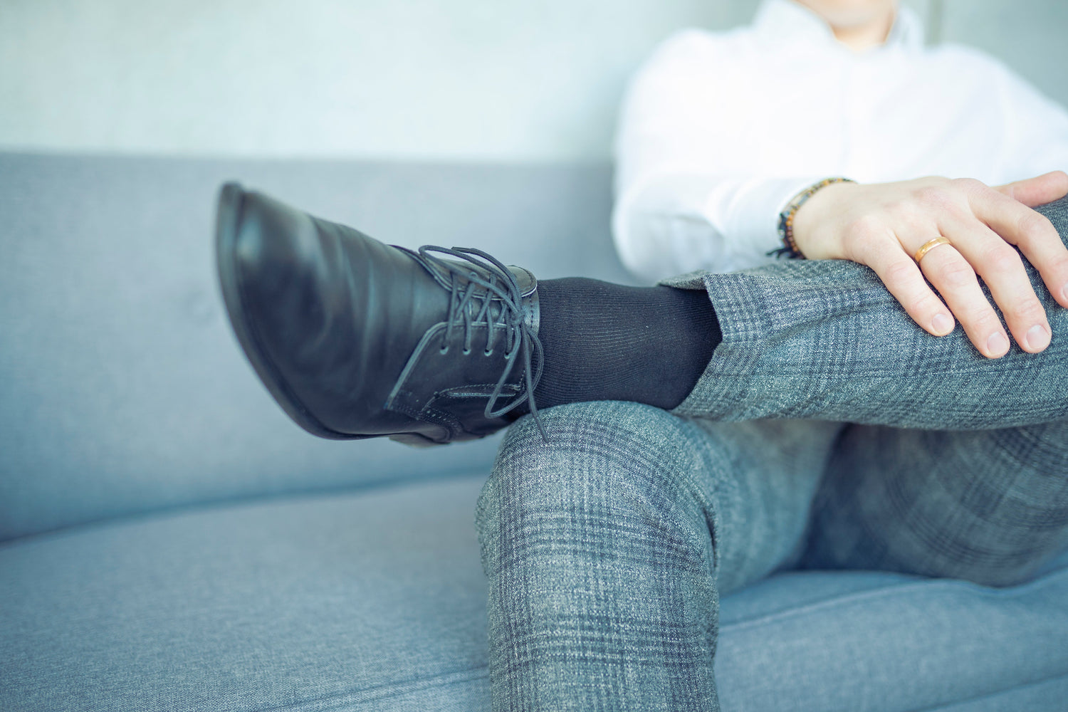 Eine Business-Socke aus Bambus